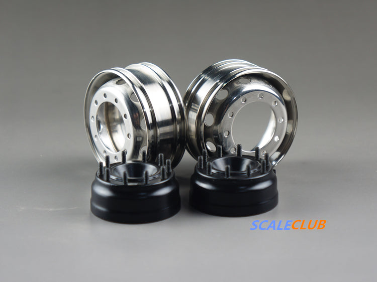 SCALECLUB Tamiya 1:14 tractor mud head universal upgrade metal front wide wheel narrow wheel