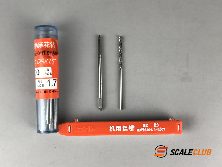 scaleclub2.0mm 3.0mm hole drill bit tap set 1.7 2.6 drill bit 2'3 tap