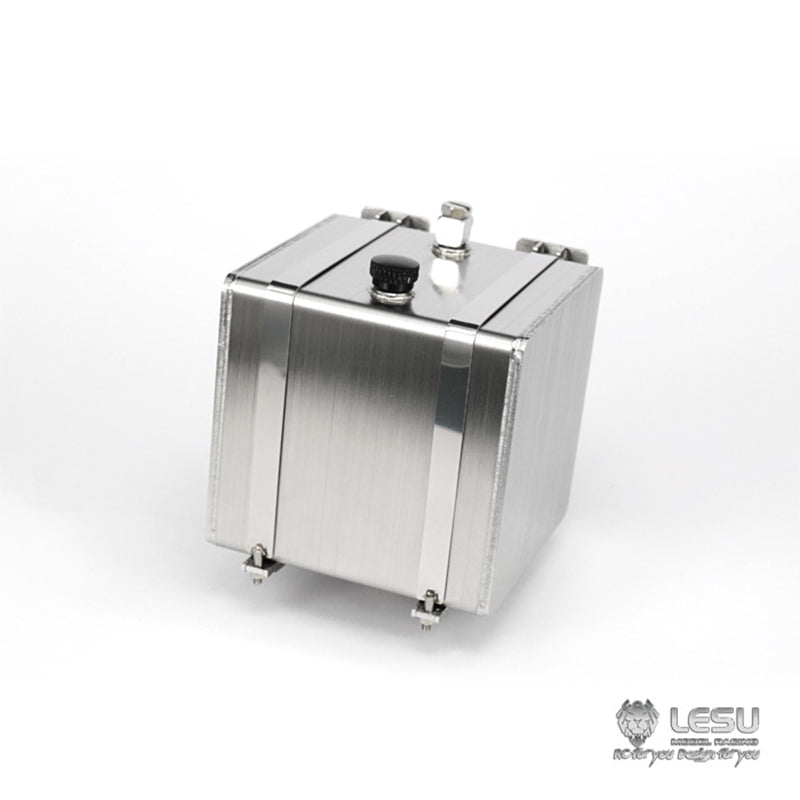 LESU G-6107 1/14 Truck Model Square Stainless Steel Welded Hydraulic Tank Tamiya Truck Model Upgrade Modification or DIY