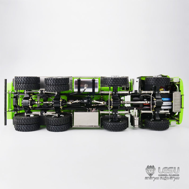 LESU 1/14 Tamiya Truck with new central differential differential lock bridge 8X8U bucket hydraulic dump truck model