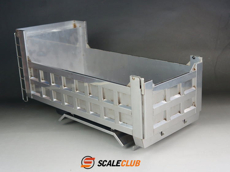 scaleclub stainless steel sheet metal domestic mud bucket mud bucket 1/14 carriage truck bucket