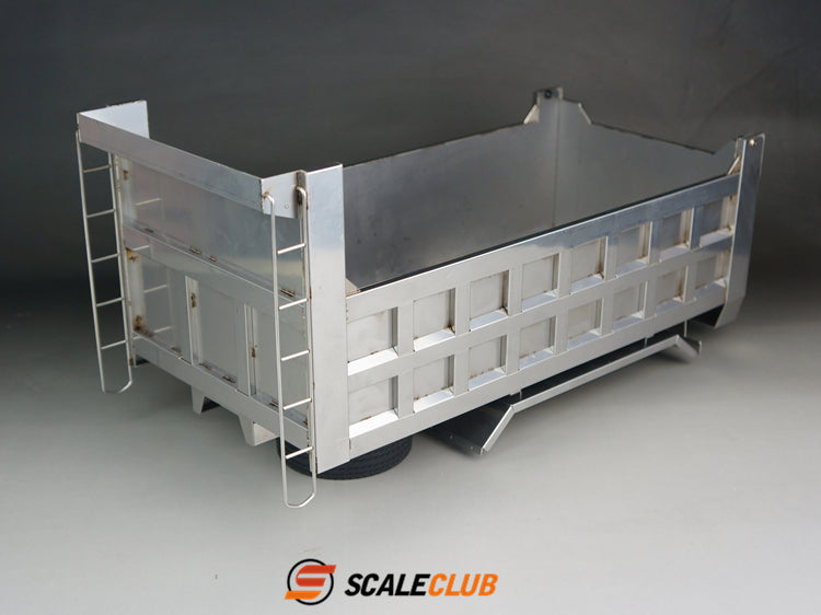 scaleclub stainless steel sheet metal domestic mud bucket mud bucket 1/14 carriage truck bucket