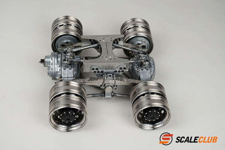 scaleclub 1/14 mud tractor new style wheel reduction lock differential break transmission power rear axle
