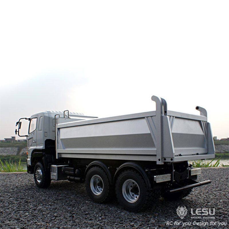 LESU1/14 Hino simulation truck 6X6 three-axle drive hydraulic dump truck differential lock axle remote control model