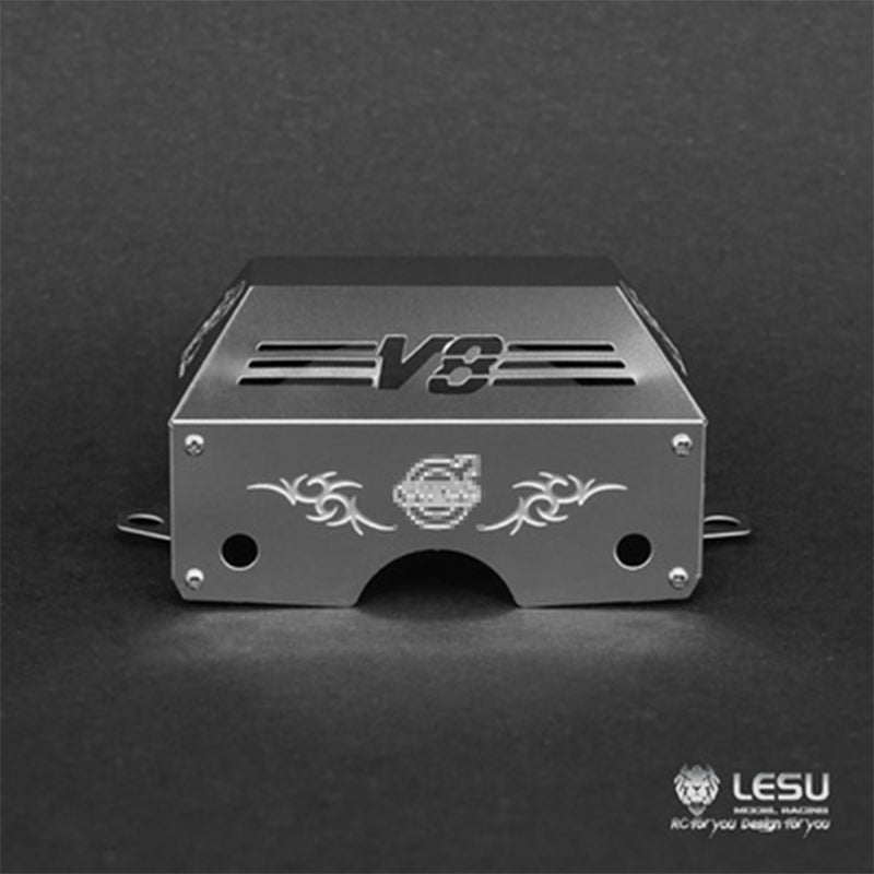 LESU 1/14 truck Tamiya tractor gearbox metal cover decoration modification accessories