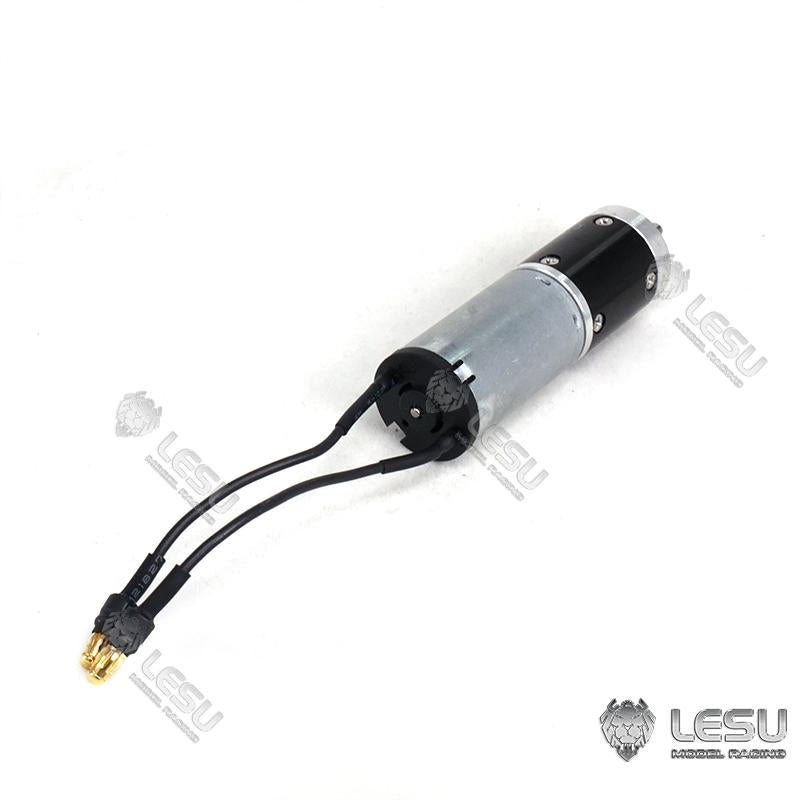 LESU 1/14 large torque belt planetary reduction steel tooth brush motor small volume engineering excavator model turntable motor