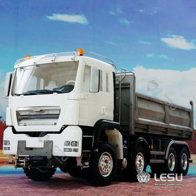 LESU 1/14 Tamiya MAN TGS 8X8 simulation model engineering vehicle hydraulic one-way bucket dump truck