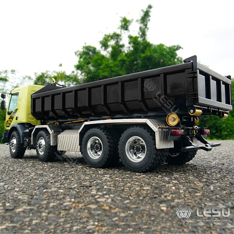 LESU 1/14 Truck Remote Control Model Metal Toy Fully Unloaded Volvo VM Hydraulic Roll-on/Roll-off Fully Unloaded Truck