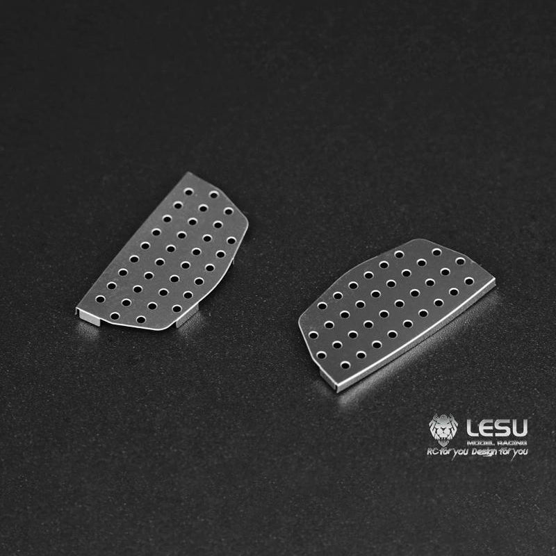 1 pair of LESU .Metal foot pedal ZK-K026 for Tamiya 1/14 RC truck tractor truck model toy cab pedal upgrade parts or DIY parts