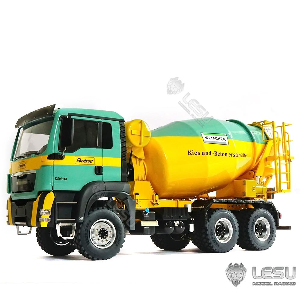 LESU Tamiya 1/14 MAN truck model 6*6 mixer truck engineering RTR metal toy