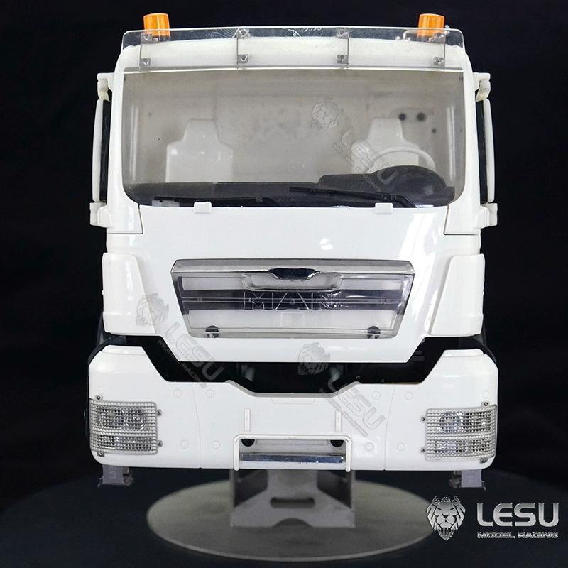 1 pair of LESU 1/14 RC engineering dump truck model metal protective cover G-6208 for Tamiya TGX headlight cover upgrade parts