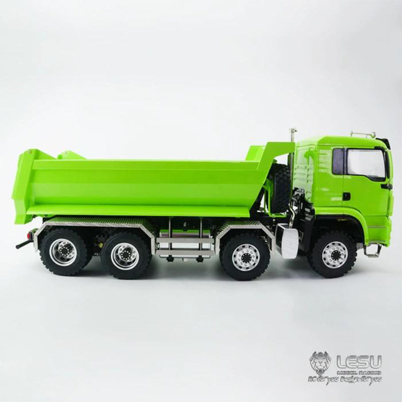 LESU 1/14 Tamiya Truck with new central differential differential lock bridge 8X8U bucket hydraulic dump truck model