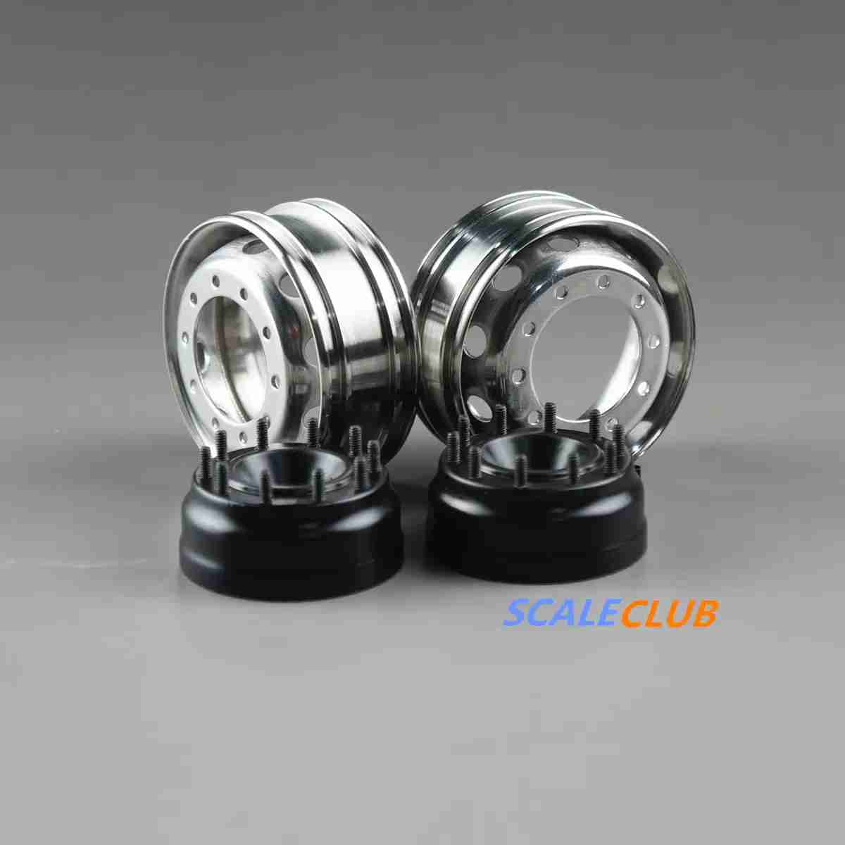 SCALECLUB Tamiya 1:14 tractor mud head universal upgrade metal front wide wheel narrow wheel