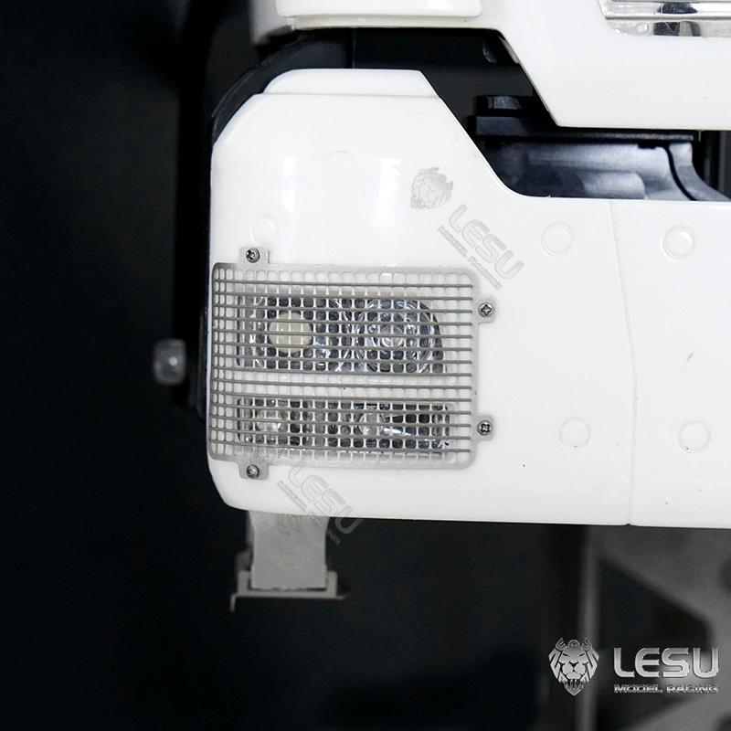 1 pair of LESU 1/14 RC engineering dump truck model metal protective cover G-6208 for Tamiya TGX headlight cover upgrade parts