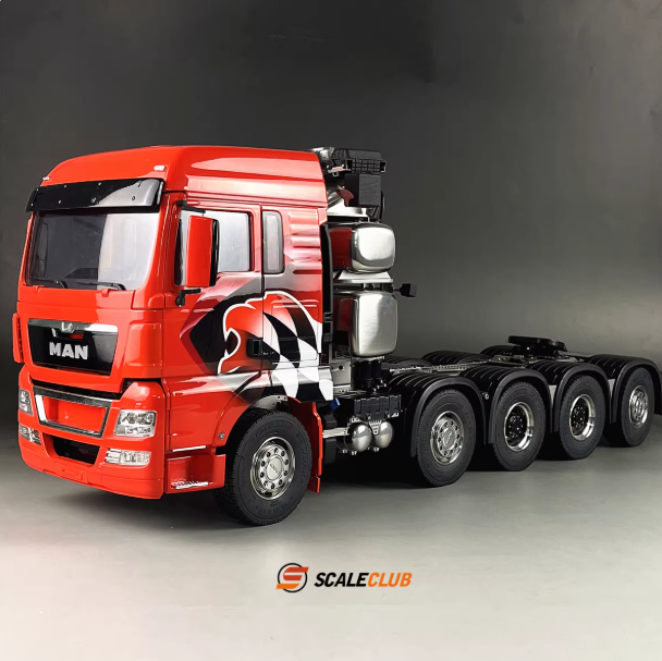 Scaleclub 1/14 Tamiya MAN 10X10 Heavy Duty Tractor Truck Metal Chassis Euro Truck SLT Rear Steering