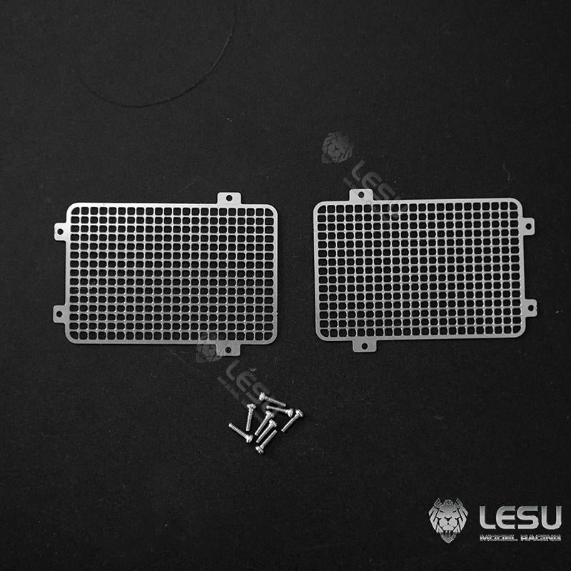 1 pair of LESU 1/14 RC engineering dump truck model metal protective cover G-6208 for Tamiya TGX headlight cover upgrade parts