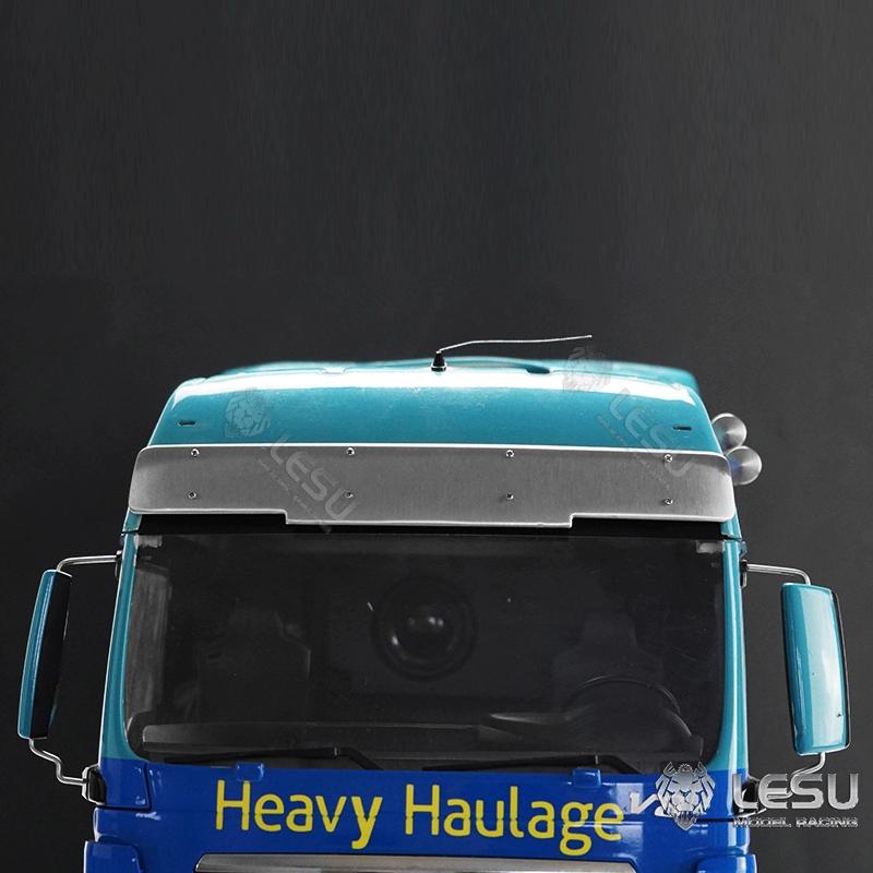 LESU 1/14 RC Simulation Truck Model Toy Visor S-1304-B for Tamiya TGX Traction Truck Metal Upgrade Decorative Parts