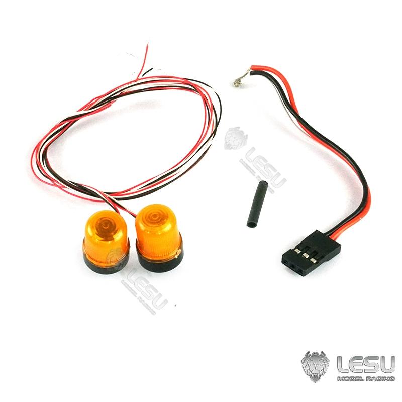 For 1/14 RC Truck Model Toy Rotating Light Upgrade Modified Accessories Roof Light Tamiya Tractor DIY Plug Receiver LESU S-1302