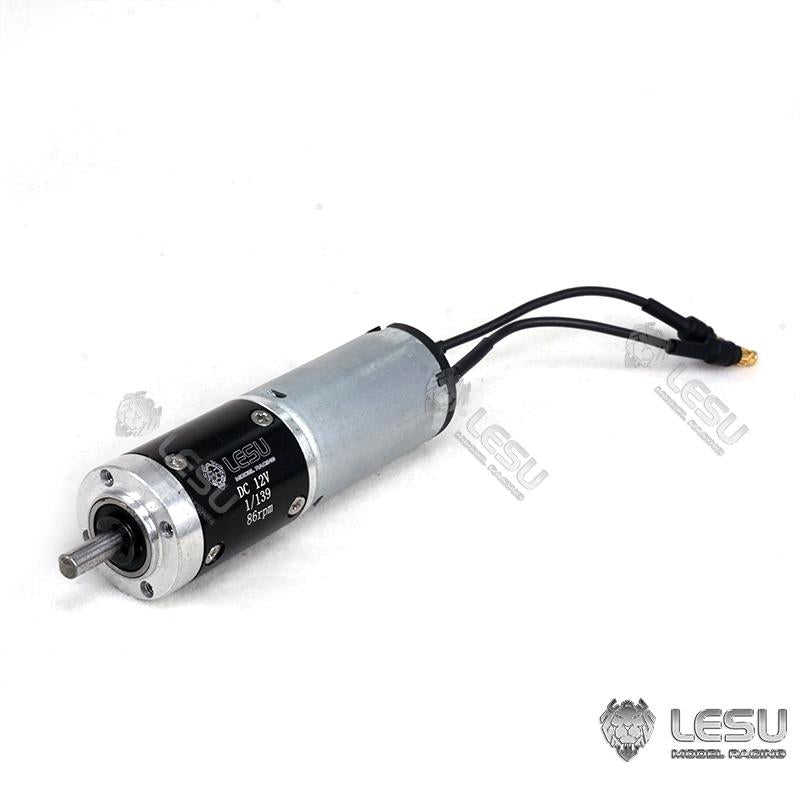 LESU 1/14 large torque belt planetary reduction steel tooth brush motor small volume engineering excavator model turntable motor