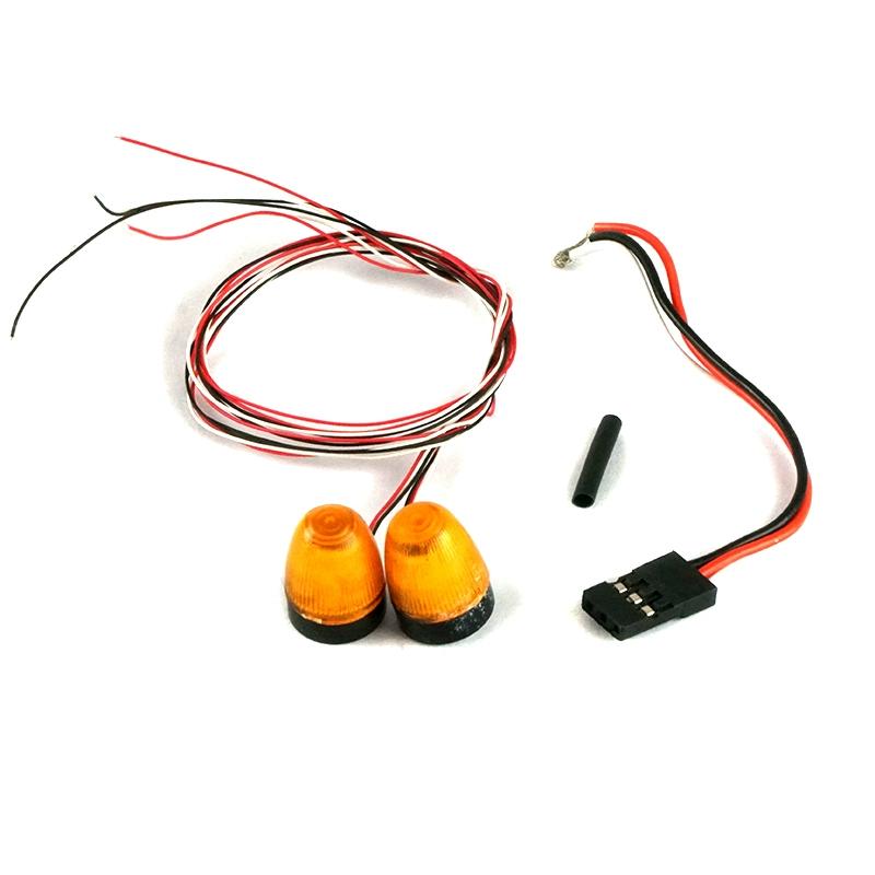 For 1/14 RC Truck Model Toy Rotating Light Upgrade Modified Accessories Roof Light Tamiya Tractor DIY Plug Receiver LESU S-1302