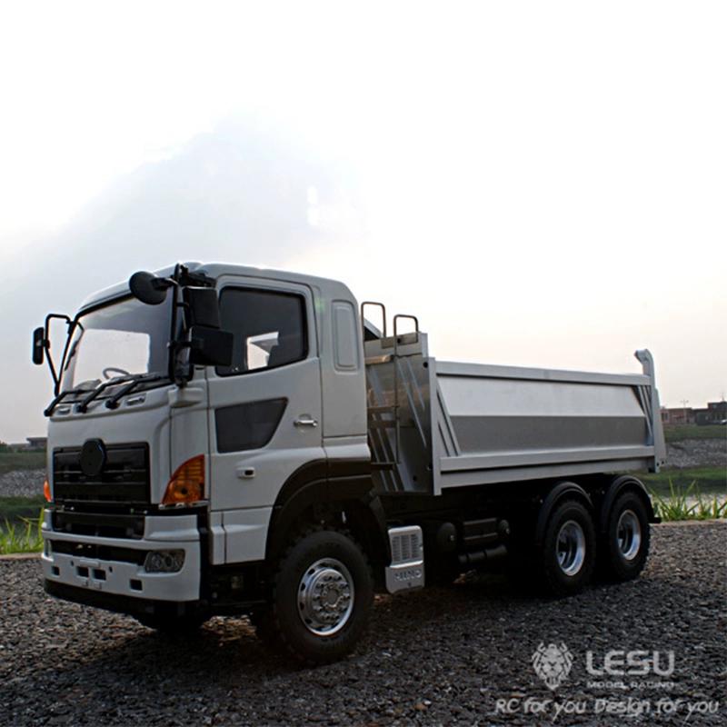 LESU1/14 Hino simulation truck 6X6 three-axle drive hydraulic dump truck differential lock axle remote control model