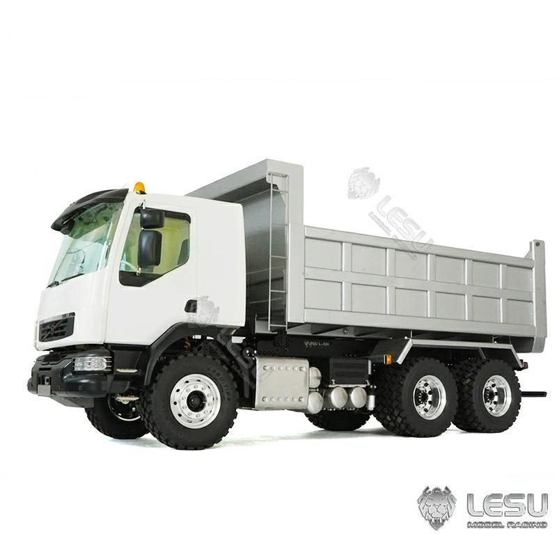 LESU 1/14 Volvo Truck Model 6x6 Dump Truck Three-axle Full Drive F-Frame Hydraulic System