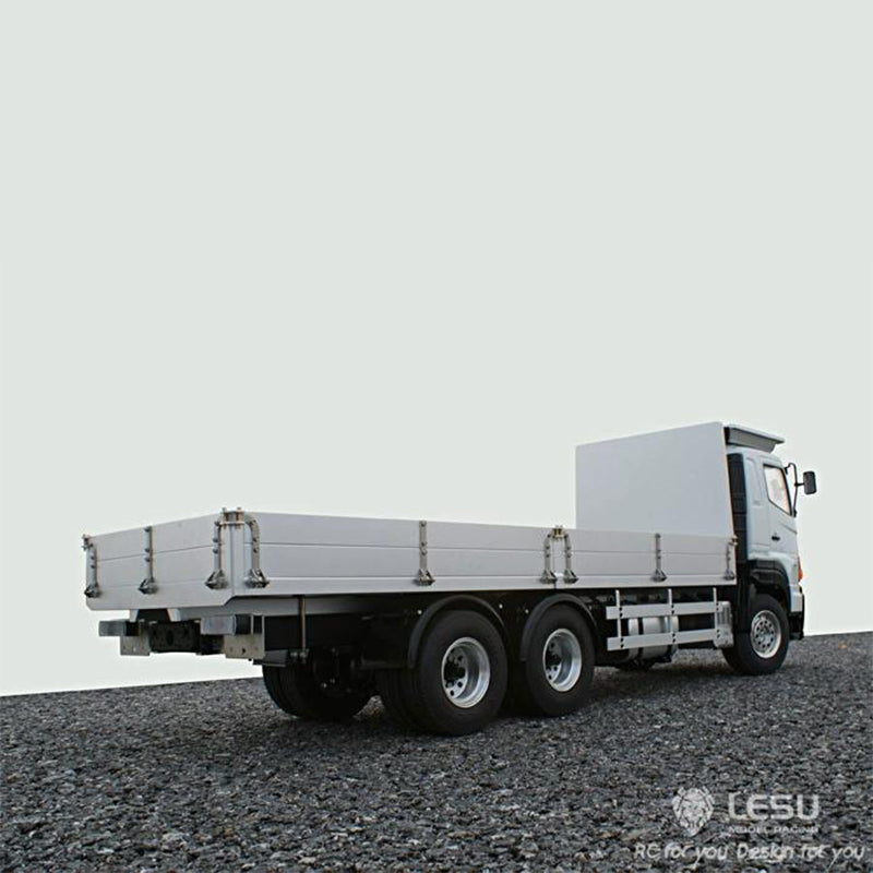 LESU 1/14 Simulation Truck 6X4 Metal Flatbed Truck Transporter Modified Remote Control Model Toy