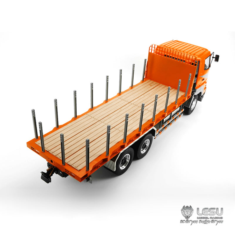 LESU LESU 1/14 Tamiya simulation modified remote control car truck model 6X4 flatbed truck transporter