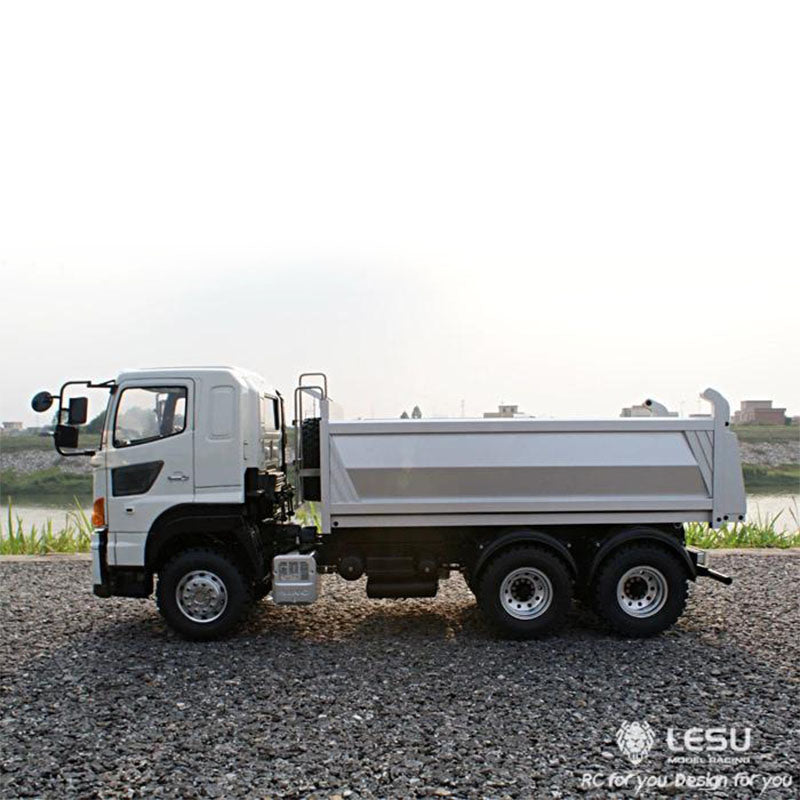 LESU1/14 Hino simulation truck 6X6 three-axle drive hydraulic dump truck differential lock axle remote control model