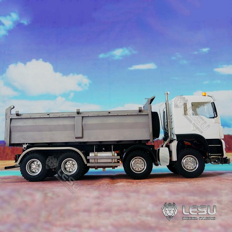 LESU 1/14 Tamiya MAN TGS 8X8 simulation model engineering vehicle hydraulic one-way bucket dump truck