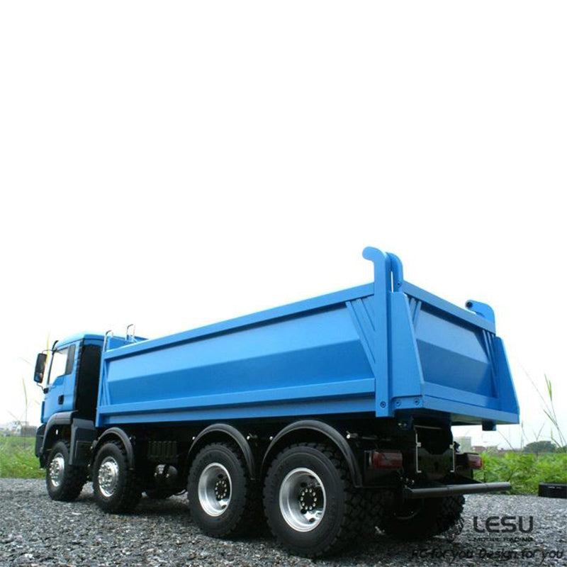 LESU 1/14 Tamiya MAN 8X8 full drive with differential lock bridge central differential hydraulic dump truck model