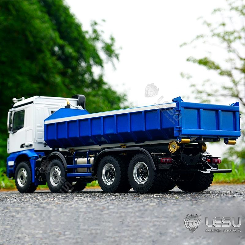 LESU 1/14 Truck Remote Control Model Metal Toy Hydraulic Roll-on/Roll-off Full Unloading RTR