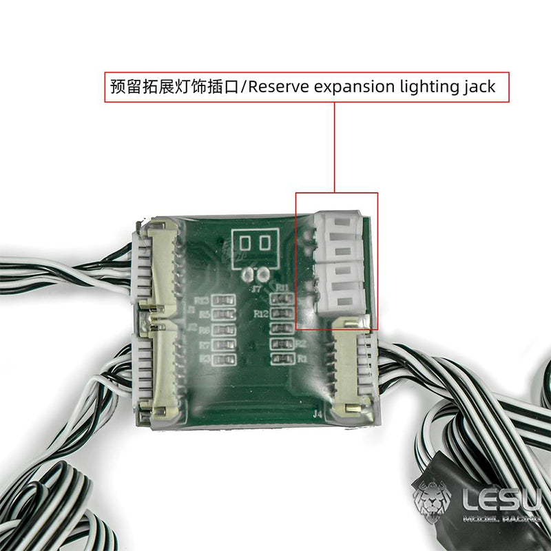LESU EL-007 integrated lighting and sound module assembly Euro Truck L6 V6 V8 four sound effects suitable for RC vehicle upgrade