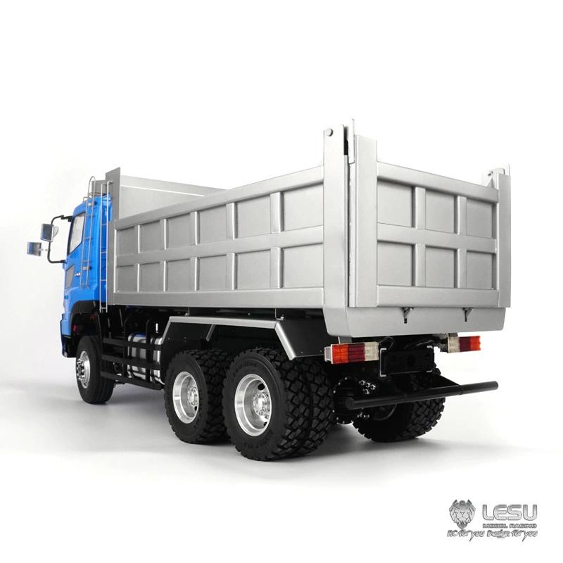 LESU 1/14 Tamiya Hino Truck Metal 6X6 High Torque Hydraulic Dump Truck Model Chinese Style LS-20130014-B