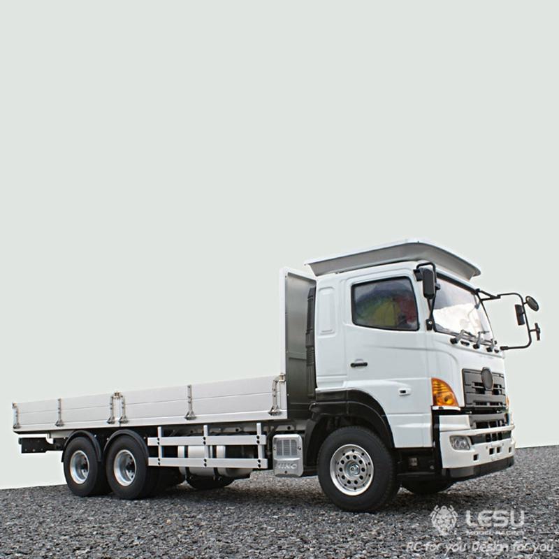 LESU 1/14 Simulation Truck 6X4 Metal Flatbed Truck Transporter Modified Remote Control Model Toy