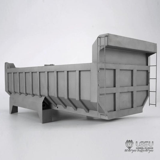 LESU 1/14 Tamiya Truck Model 8X8 Center Cylinder Dump Truck Bucket Stainless Steel Bucket LS-A0003