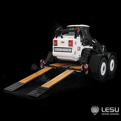 LESU 1/14 hydraulic mechanical model toy Bobcat small skid steer loader dedicated full trailer LS-A0036