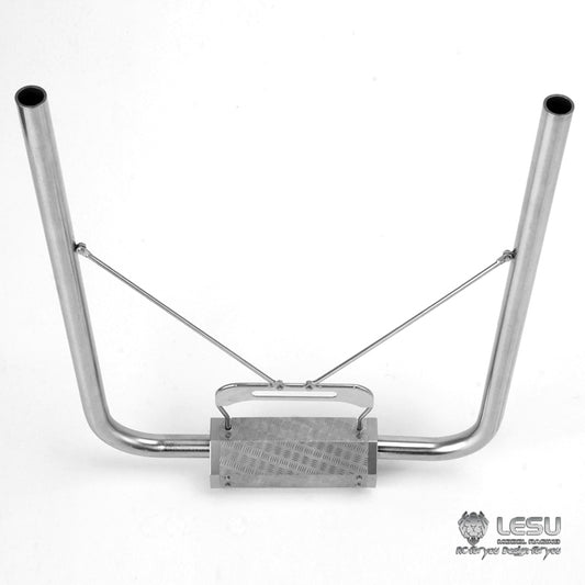 1/14 truck model toy exhaust pipe assembly double chimney through hole R620 R470 G-6215 Tamiya tractor