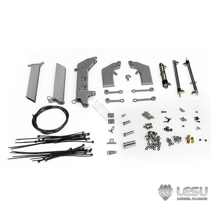 LESU 1/14 Tamiya tractor truck remote control model with crane upgrade parts and auxiliary crane full metal flying arm