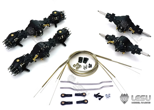 1/16 truck tractor DIY German bruder axle upgrade 8X8 flange axle set differential lock LESU model