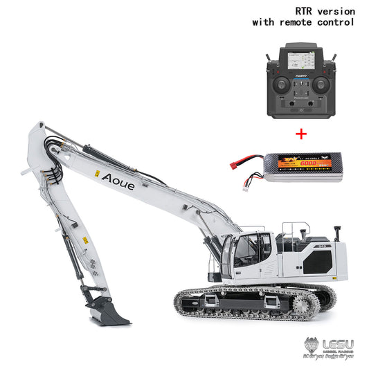 1/14 scale engineering remote-controlled hydraulic model CNC 7-way directional valve Aoue-945 long boom excavator BA-B0034