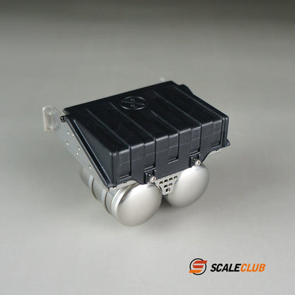 SCALECLUB B-MAN-1 For 1/14 tractor RC truck simulation battery box gas tank can open the lid metal upgrade decorative parts
