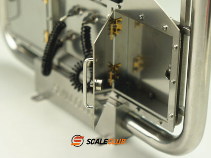 Scaleclub Model VPQ-TY-2 Metal Euro Truck Style Exhaust with Light for Tamiya Lesu 1/14 RC Trailer Truck Model Upgrade DIY Parts