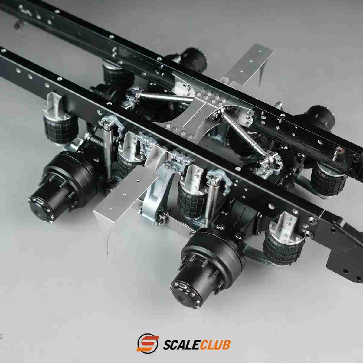 Scaleclub 1/14 Tamiya tractor truck dump truck upgraded single bracket 8 airbag suspension system