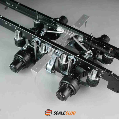 Scaleclub 1/14 Tamiya tractor truck dump truck upgraded single bracket 8 airbag suspension system