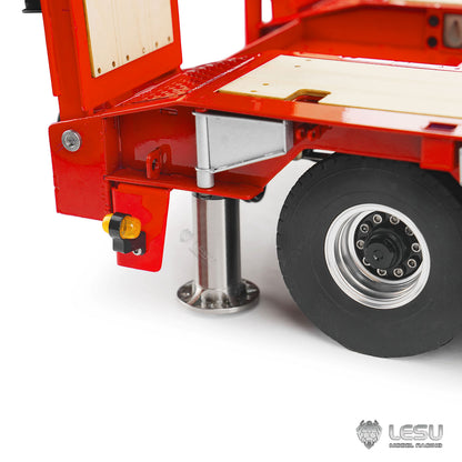 LESU 1/14 Hydraulic Engineering Trailer Small Wheel Trailer LS-A0049 Suitable for Tamiya Dump Truck Heavy Duty Tractor
