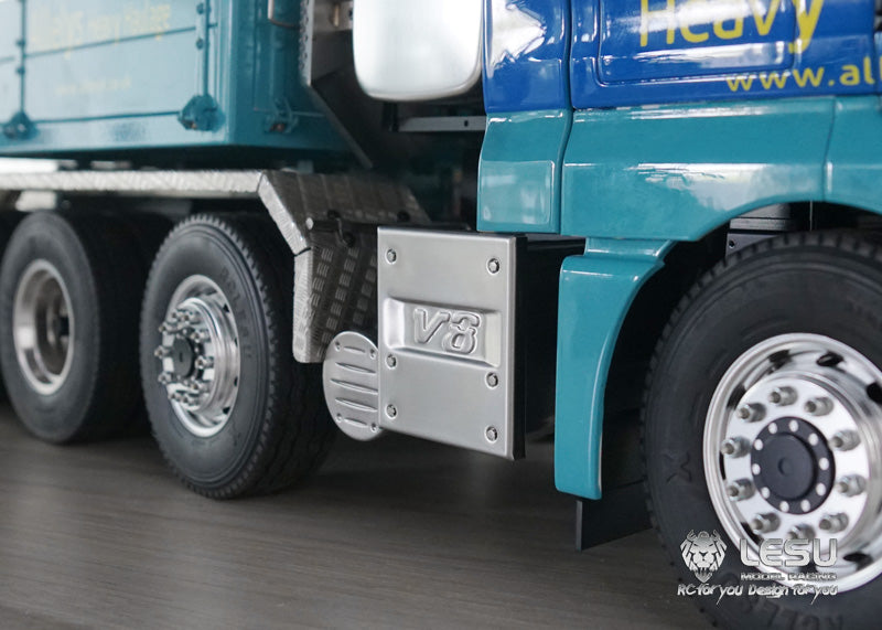 1/14 truck toy simulation exhaust V8 with gas tank model G-6142 Tamiya tractor upgrade accessories LESU