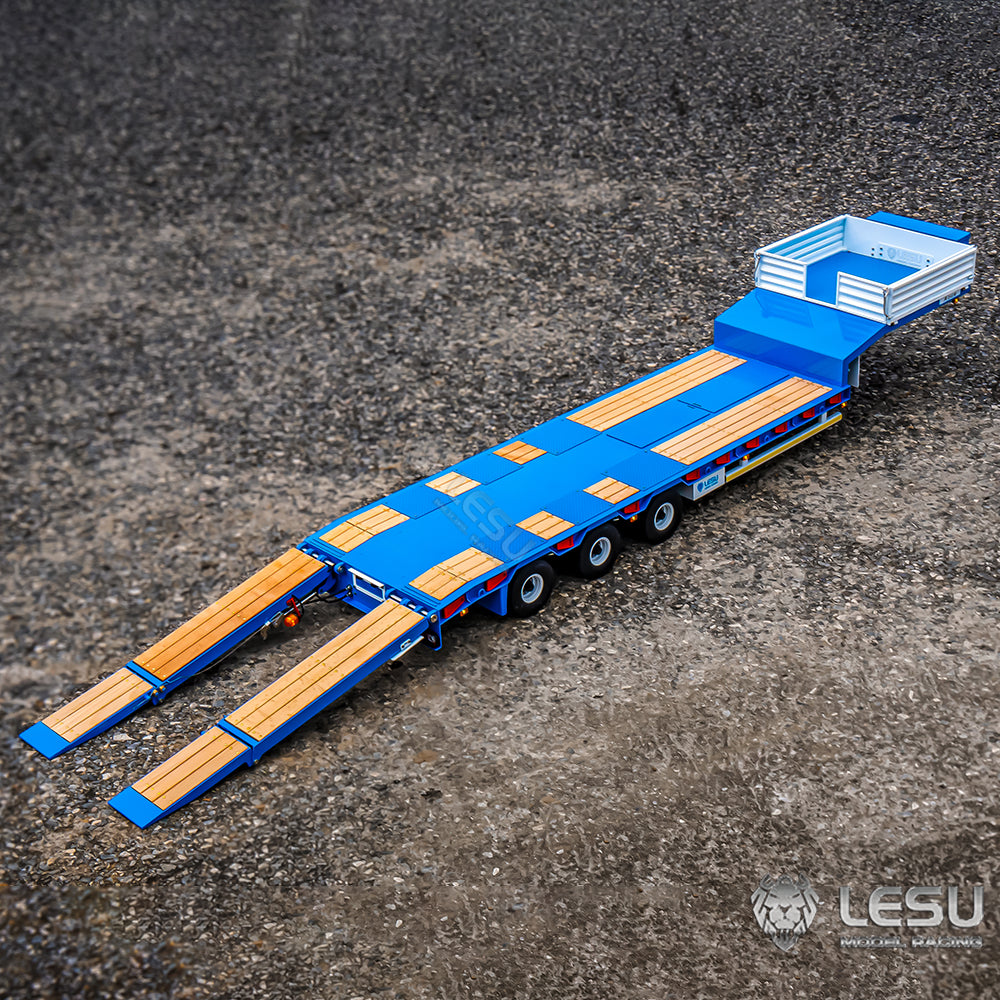 LESU 1/14 Tamiya engineering truck special semi-trailer hydraulic lift tailgate high load equipped with airbag suspension small wheel