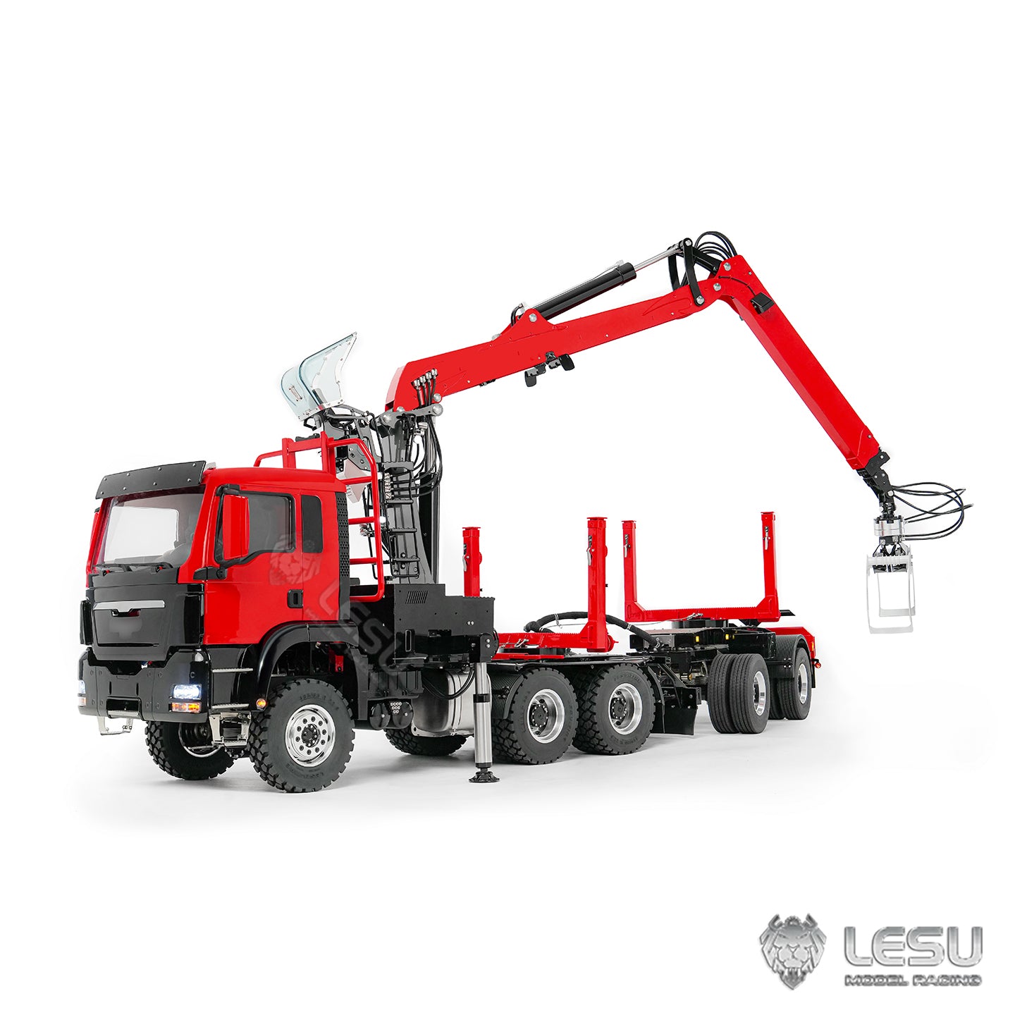 LESU 1/14 Truck-Mounted Log Grabber with Rotating Hydraulic Timber Crane - Simulation Engineering Vehicle LS-Z0073