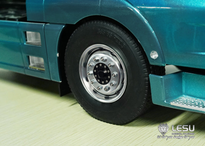 Tamiya 1/14 tractor aluminum alloy front wheel hub W-2017 wide bell mud truck military truck DIY accessories model LESU